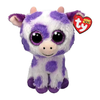 Мягкая игрушка Beanie Boos Фиолетовая пятнистая корова Cow 15 см Ty Inc 37345